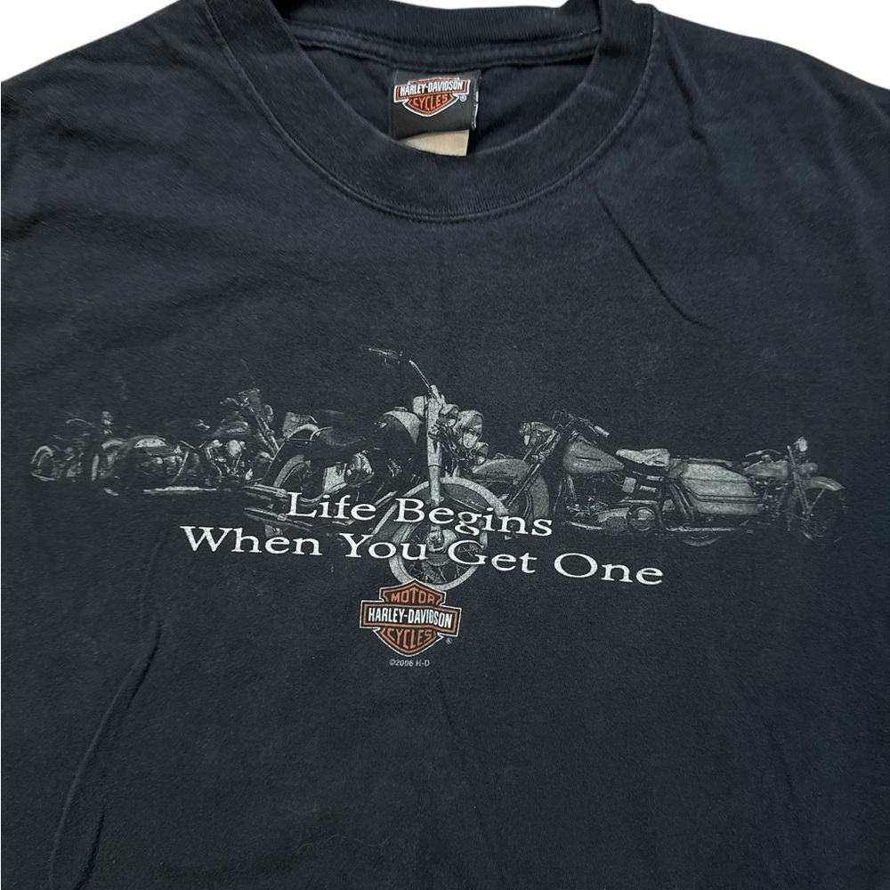 Harley Davidson Y2K Faded Grunge T-Shirt Men’s Large St Louis Missouri Biker Tee